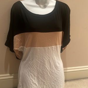 Bebe color block cold shoulder top. Size small